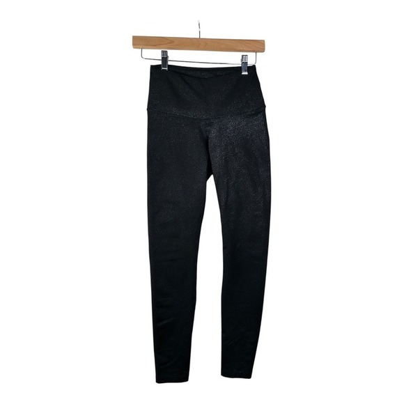 The North Face Women's Sparkly Black Metallic Pull On Leggings Size Small - Picture 1 of 8
